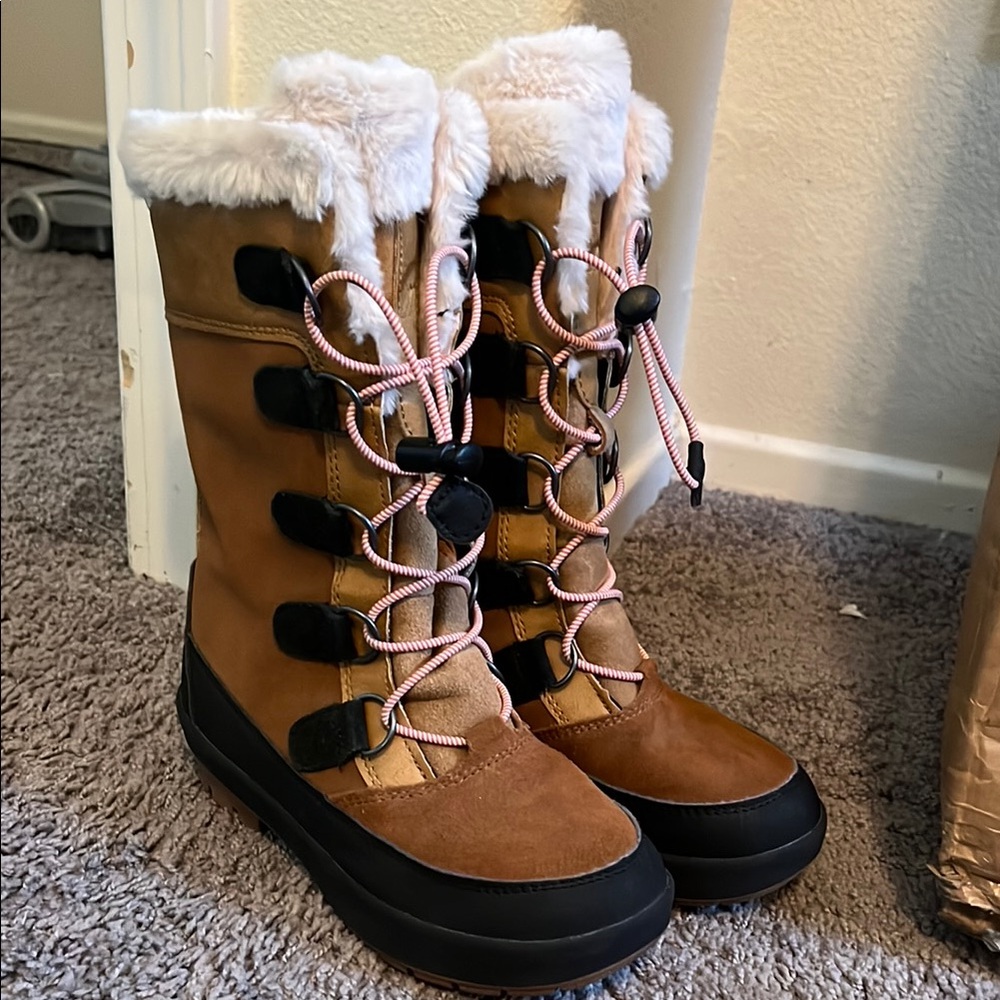 Girls Tan Winter Boots
